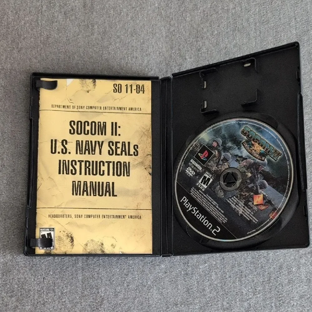 SOCOM II: U.S. Navy SEALs PlayStation 2 PS2 Black Label Complete CIB Tested